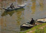 Claude Monet Two Anglers painting